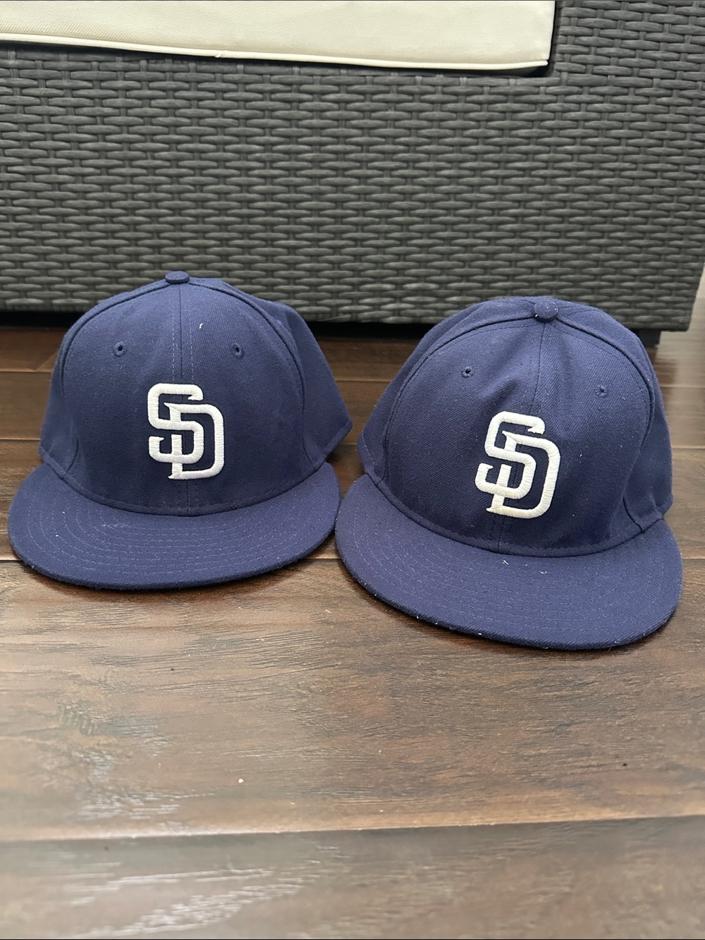 San Diego Padres Fitted Caps - Lot of 2, Size 7 1/8
